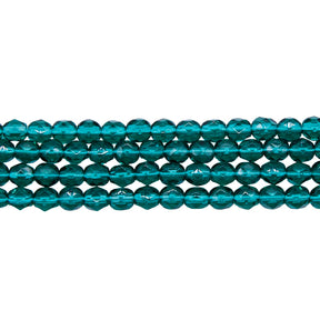 4FC288R: CZ FACET RD Trans DK Emerald 4mm-100PC