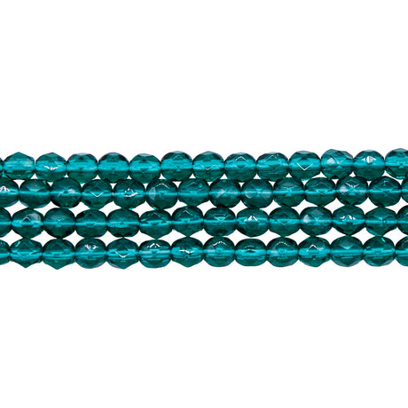 4FC288R: CZ FACET RD Trans DK Emerald 4mm-100PC