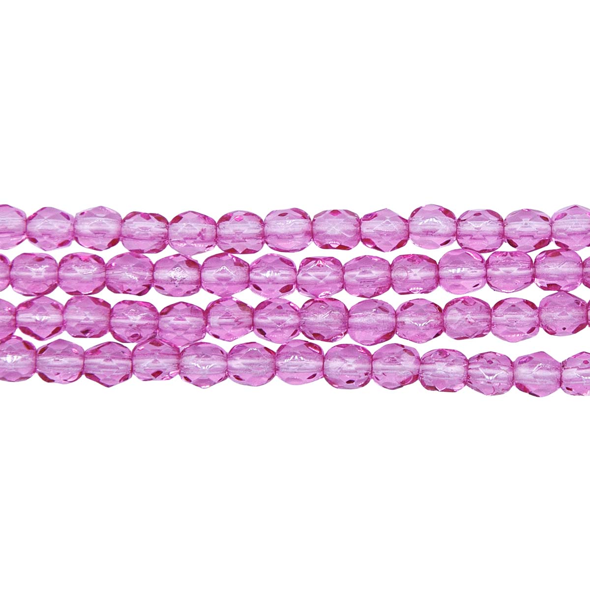 4FC294-C: CZ FACET RD TRANS Fuchsia Coated 4MM-600PC