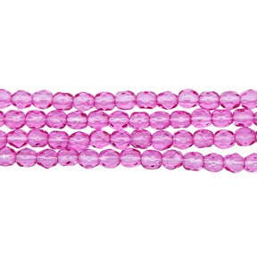 4FC294-C: CZ FACET RD TRANS Fuchsia Coated 4MM-600PC