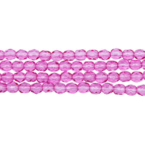 4FC294-CR: CZ FACET RD Trans Fuchsia Coated 4mm-100PC