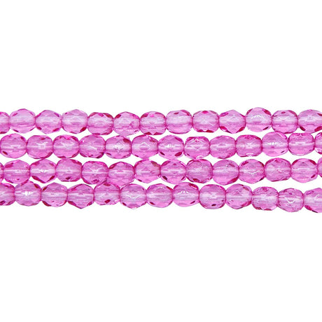 4FC294-CR: CZ FACET RD Trans Fuchsia Coated 4mm-100PC