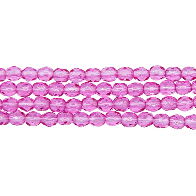 4FC294-CR: CZ FACET RD Trans Fuchsia Coated 4mm-100PC