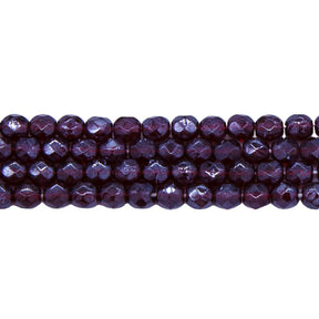4FC346-TR: CZ FACET RD Garnet Luster 4mm-100PC