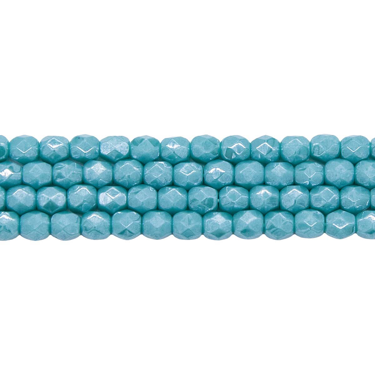 4FC385R: CZ FACET RD Opaque Turquoise Green Luster 4mm-100PC