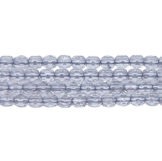 4FC403R: Czech FC Round SilverLined Grey 4mm - 100PC