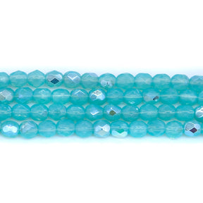 4FC580-SR: CZ FACET RD Opal Seafoam AB 4MM - 100PC