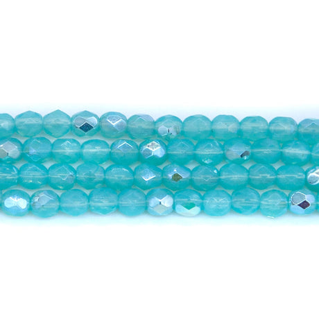 4FC580-SR: CZ FACET RD Opal Seafoam AB 4MM - 100PC