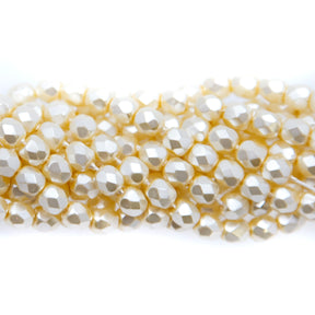 4FC614R: CZ FACET RD Pearl Off White 4mm-100PC