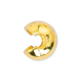 4FI169-1GP: Crimp Cover 4mm Gold Plated 20PPK