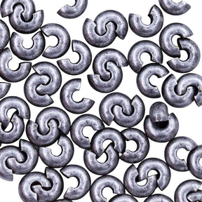 4FI169-2AS: Crimp Cover Ant Silver 4mm NF 50pc