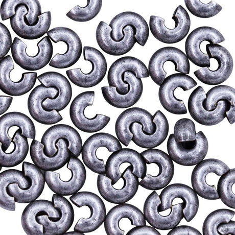 4FI169-2AS: Crimp Cover Ant Silver 4mm NF 50pc