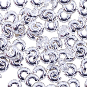 4FI169-2SP: Crimp Cover Silver Plated 4mm NF 50pc