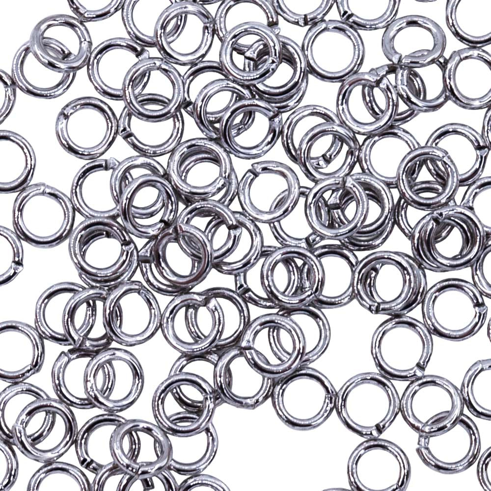 4FI200-R: Jump Ring Rhodium 4mm NF - 144PC