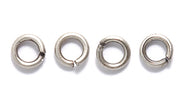 4FI206-AS: Jump Ring Steel ANT Silver 4mm 18GA - 55PPK/5GM