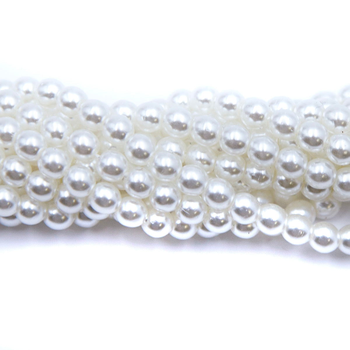 4GP612: CZ Glass Pearl White 4mm - 600PC