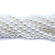 4GP612R: CZ Glass Pearl White 4mm 100PC