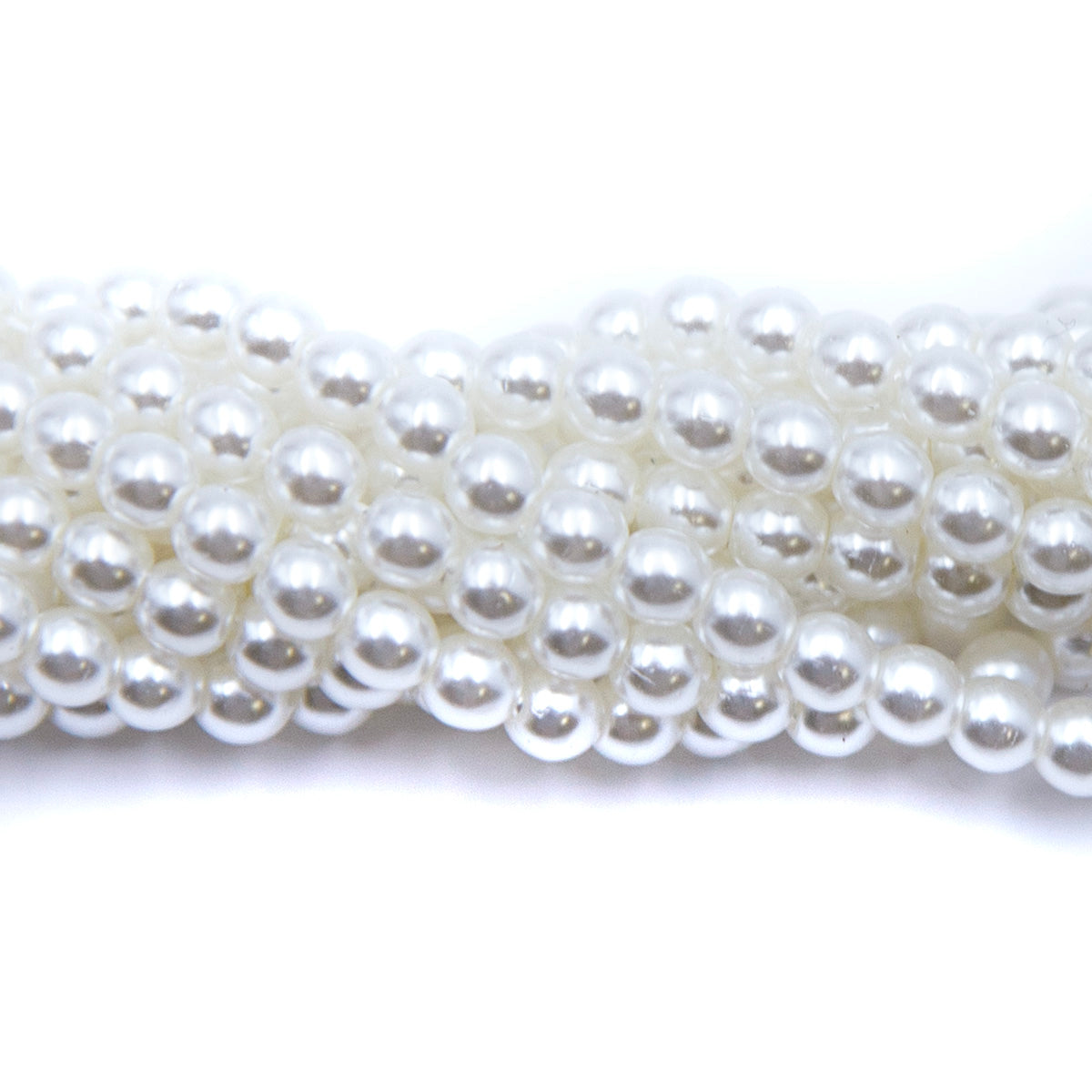 4GP612R: CZ Glass Pearl White 4mm 100PC