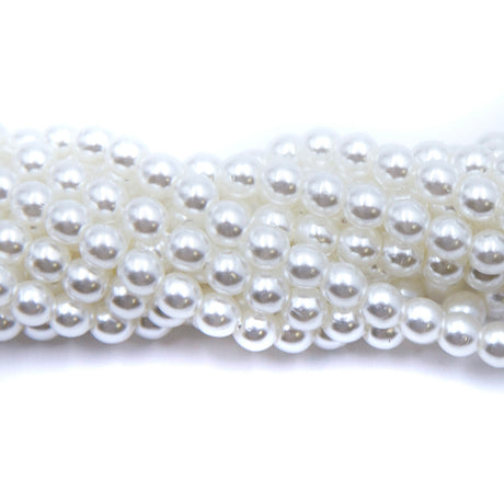 4GP612R: CZ Glass Pearl White 4mm 100PC