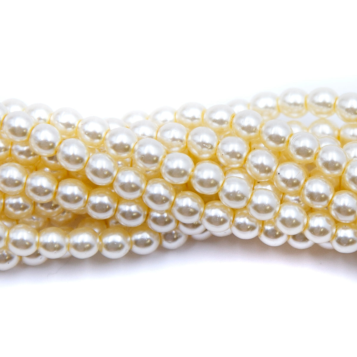 4GP614R: CZ Glass Pearl Cream 4mm-100PC