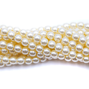 4GP614R: CZ Glass Pearl Cream 4mm-100PC