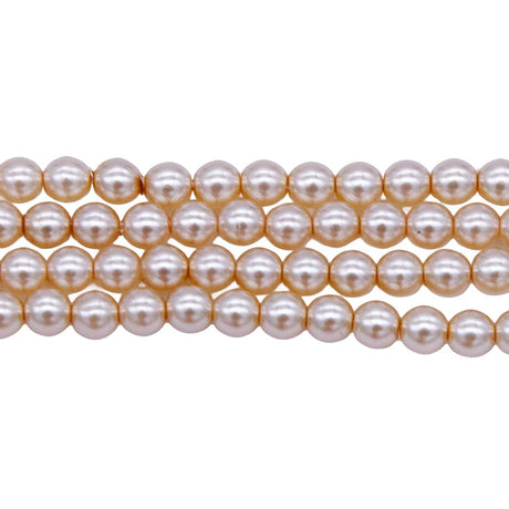 4GP616R: CZ Glass Pearl Parchment 4mm - 100PC