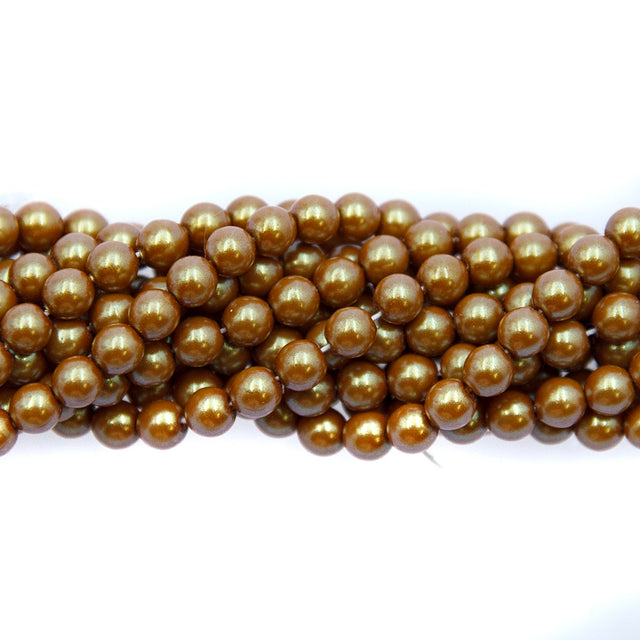 4GP652-I: CZ Glass Pearl Iridescent Gold 4mm 600PC