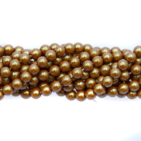 4GP652-IR: CZ Glass Pearl Iridescent Gold 4mm 100PC