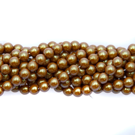 4GP652-IR: CZ Glass Pearl Iridescent Gold 4mm 100PC