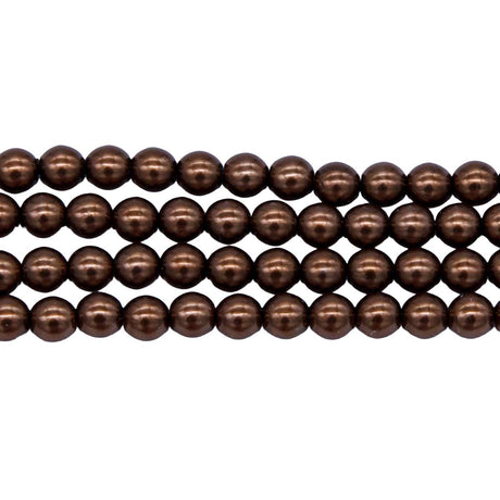 4GP658: CZ Glass Pearl Brown 4mm - 600PC