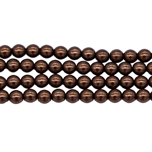 4GP658: CZ Glass Pearl Brown 4mm - 600PC