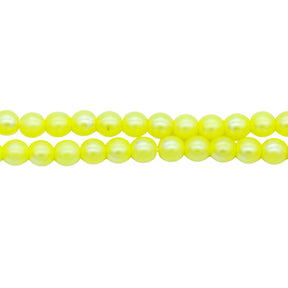 4RD621-N3: CZ Round Yellow Silk Neon Pearl 4mm 540PC