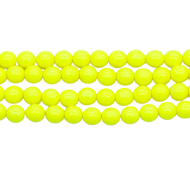 4RD622-N: CZ Round Yellow Neon 4mm 525PC