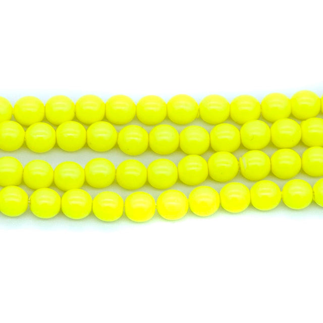 4RD622-NR: CZ Round Yellow Neon 4mm-60PC