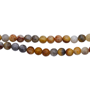 4ST412: Crazy Lace Agate Round 4mm 15" String