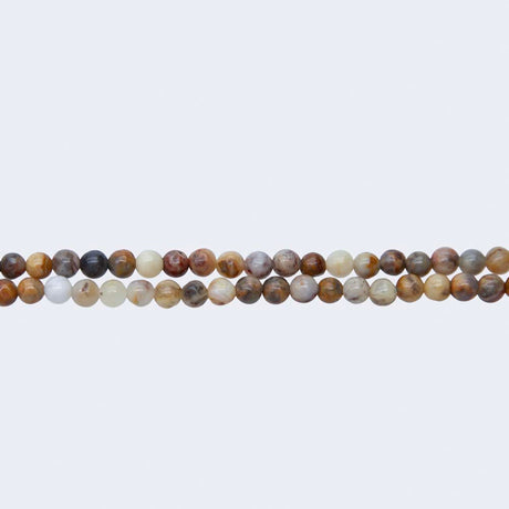 4ST412: Crazy Lace Agate Round 4mm 15" String