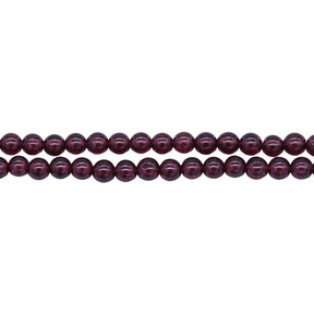 4ST418: Garnet Smooth Round 4mm - 15 Inch