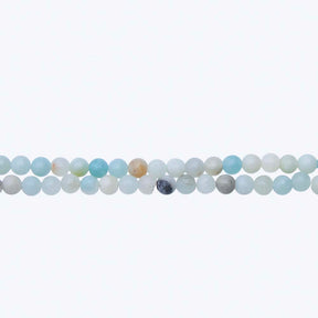 4ST436-G: Gold and Black Amazonite Round 4mm 15"
