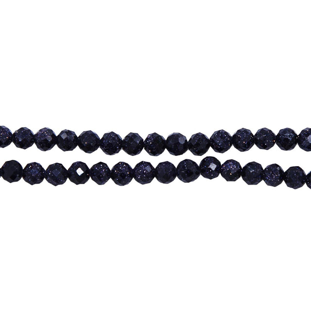 4ST444-F: Blue Goldstone Round FC 4mm