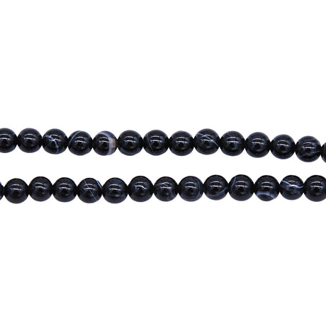 4ST458: Banded Agate Round 4mm