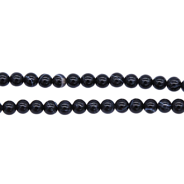 4ST458: Banded Agate Round 4mm