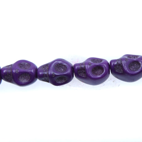 4ST50-PR: 8x7mm Purple Magnesite Skull Beads 15.5"