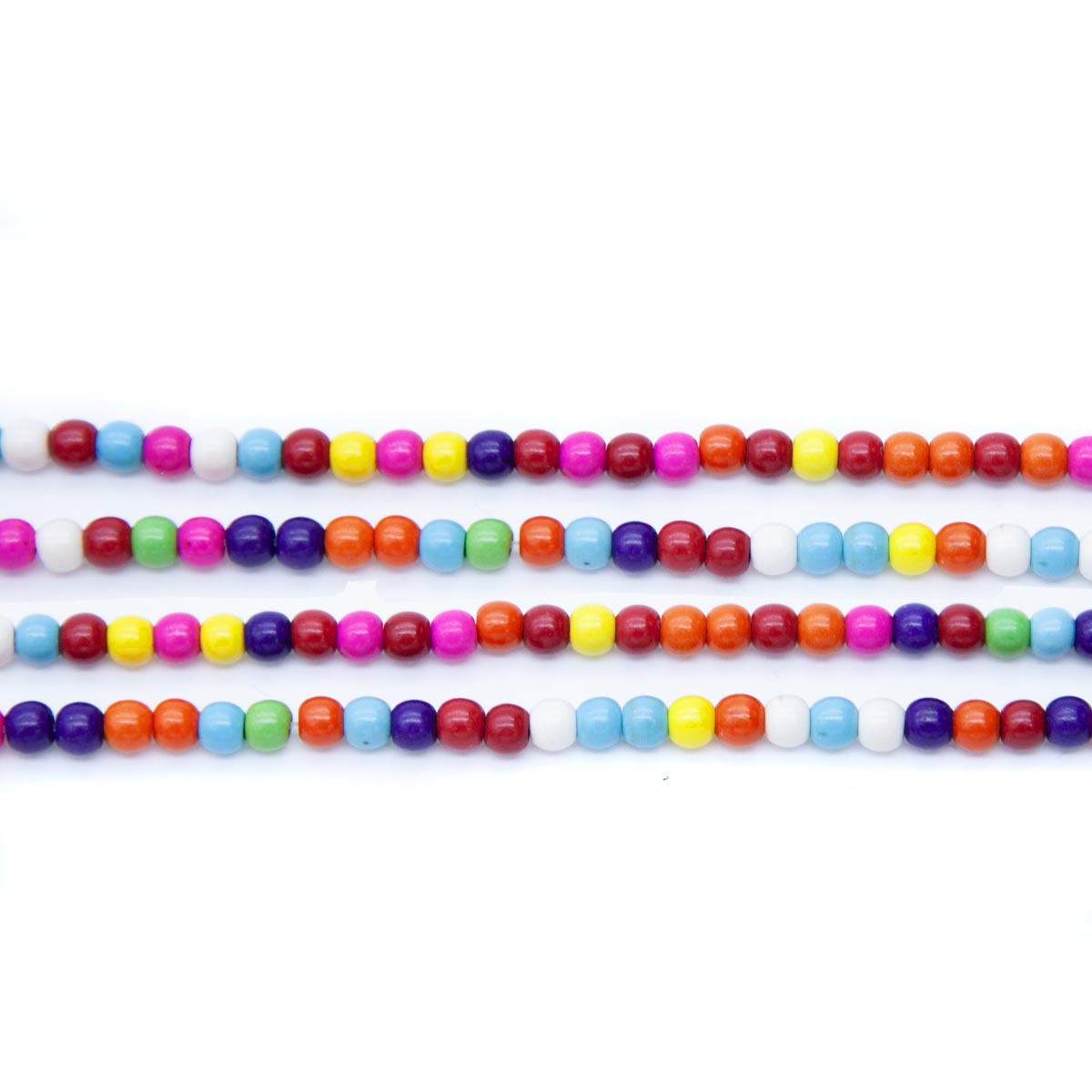 4ST612-MX: Magnesite Round Beads Mix 4mm 15.5"