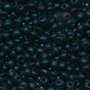 4SV100-18: Vintage Venetian Seed Bead Tr Very Dark Green 4/0