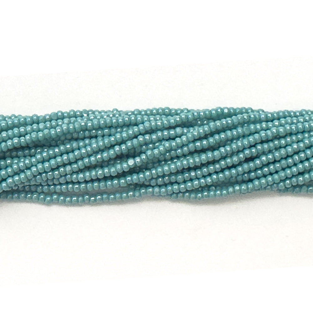 11SB385-CR: CZ Seed Bead True Cut Sfinx Turquoise Green 11/0 - 1HK
