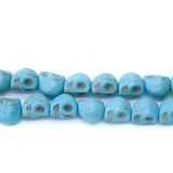 2ST50-B: Skull Magnesite Turquoise Blue 8x10mm