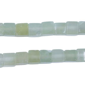 54ST650: Natural Prehnite Smooth Cube Beads 4x4mm 16"