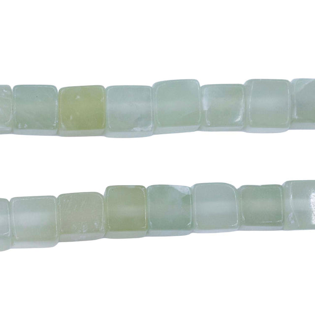 54ST650: Natural Prehnite Smooth Cube Beads 4x4mm 16"