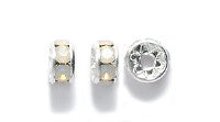 73CC210-S: Preciosa R/S Rondell White Opal Silver 5mm-- 48PC