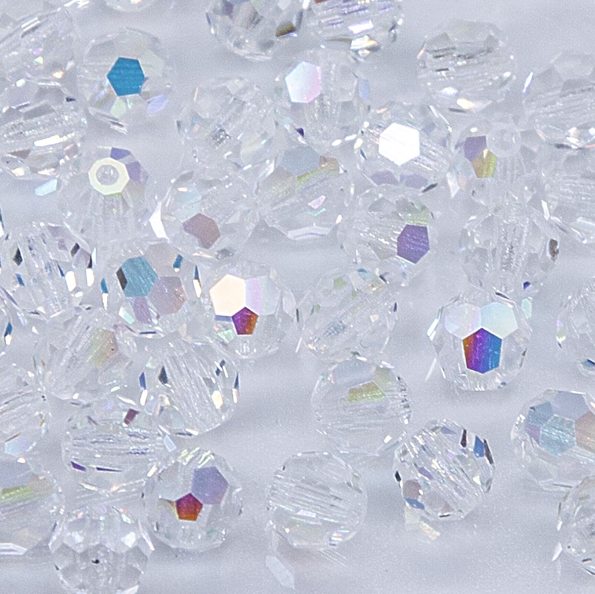 5CC512: Preciosa Crystal Round Crystal AB 5mm-72PC